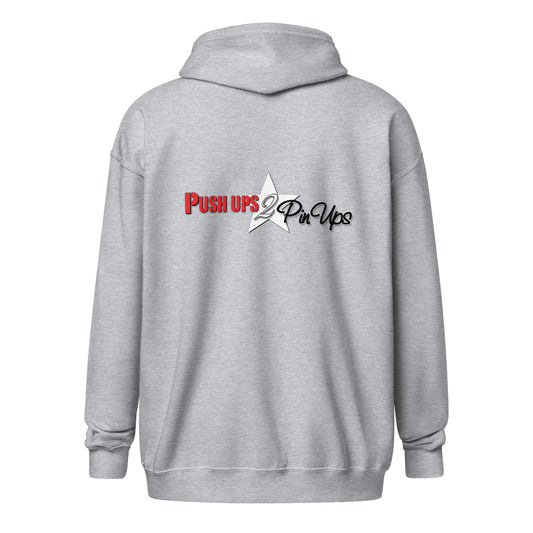 Push Ups 2 Pin Ups Unisex heavy blend zip hoodie